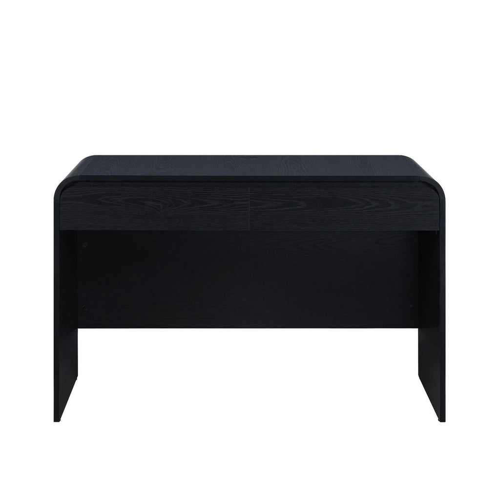 Juliet Curved Desk with Storage – Black Finish