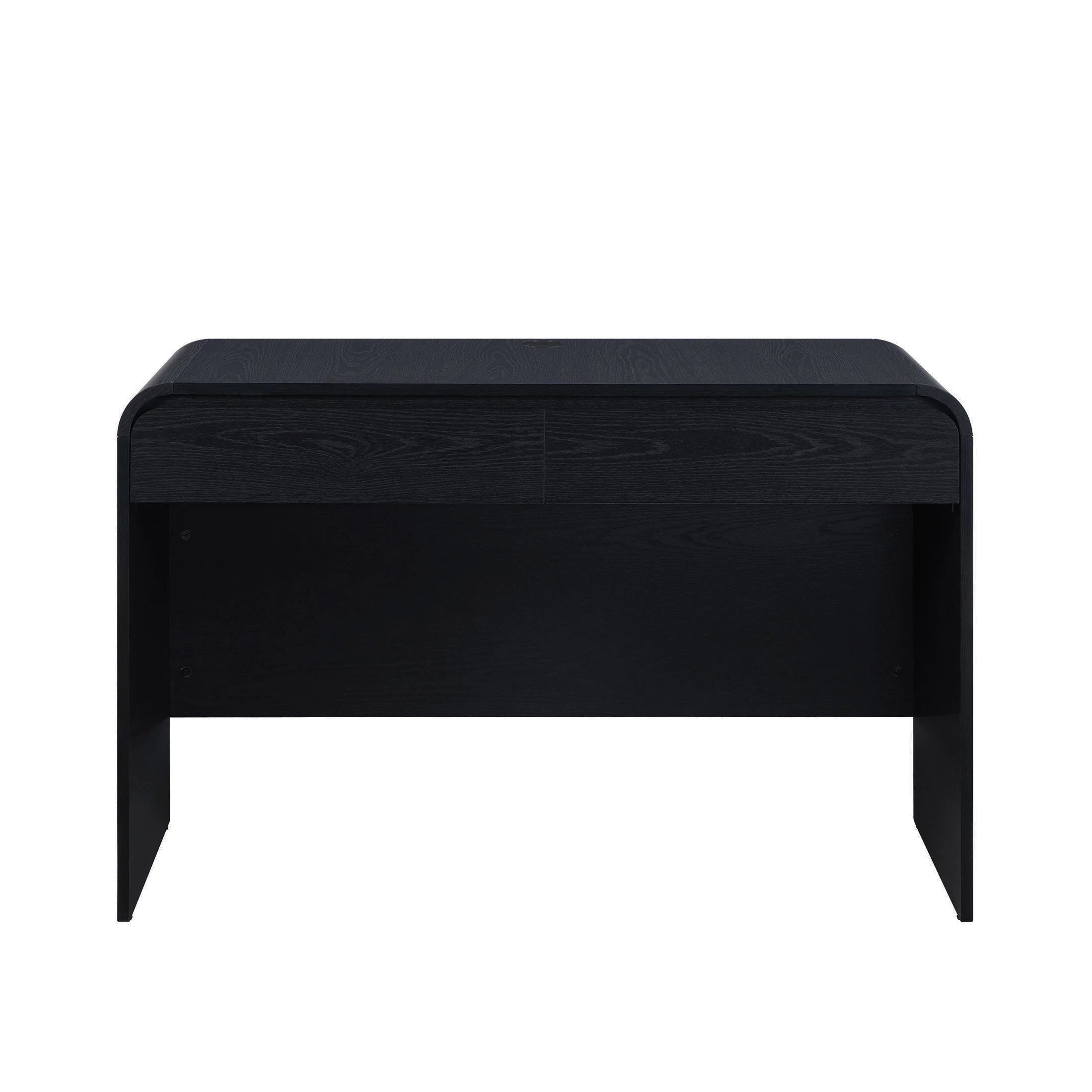 Juliet Curved Desk with Storage – Black Finish