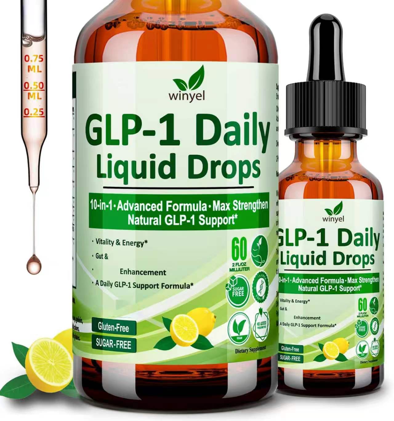 10-in-1 GLP-1 Support Liquid Drops 60 ml | Berberine, Ceylon Cinnamon & Green Tea | Metabolism & Appetite Control | Women & Men
