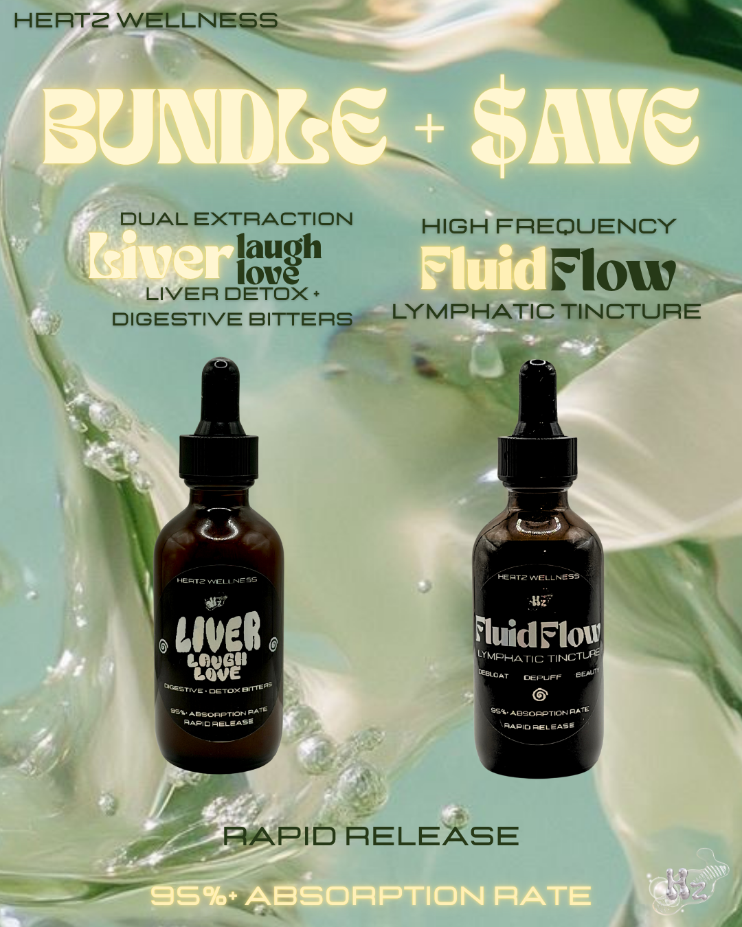Liver, Laugh, love + Fluid flow Tincture bundle: