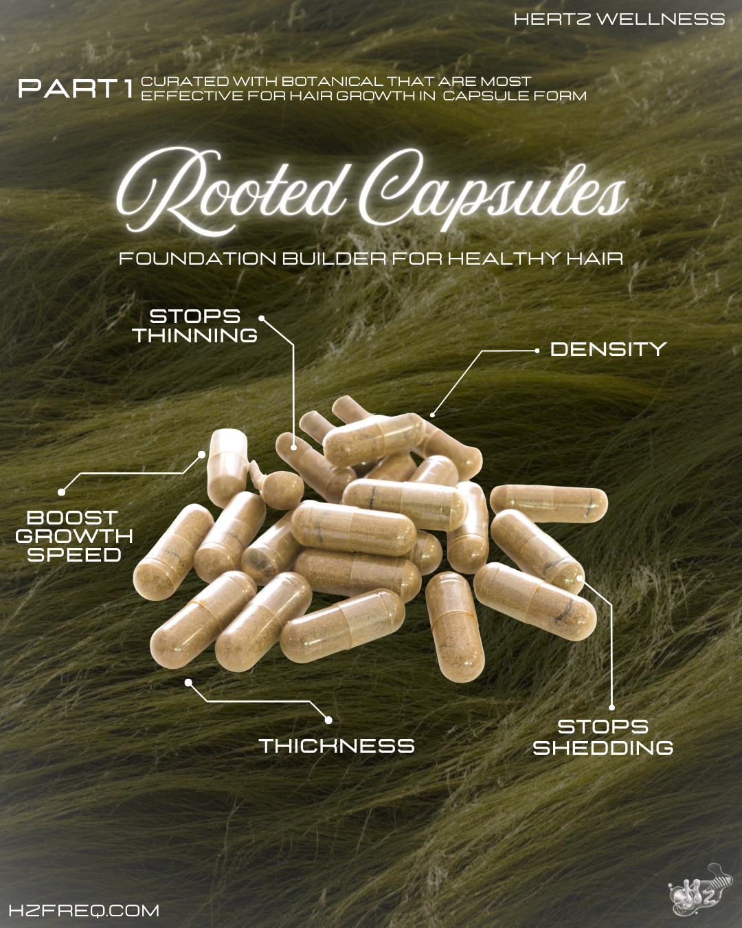 HAIR HABITAT COLLECTION: 2 Rooted Capsules + Bloom Tea