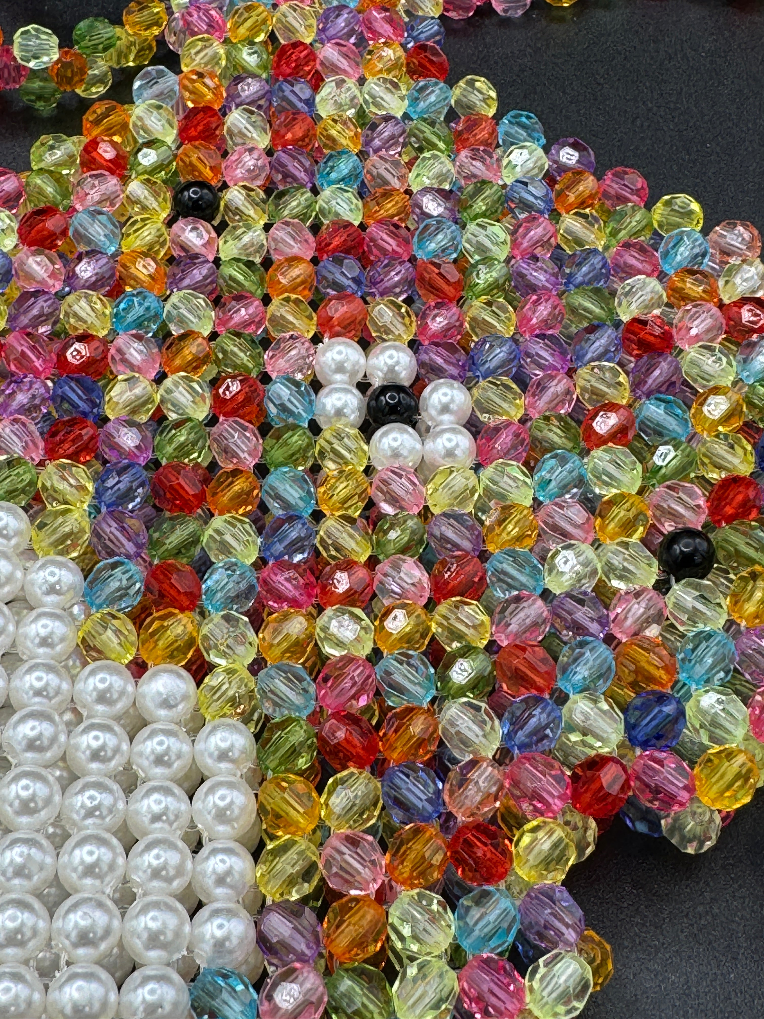 Bari Lynn Girls Rainbow Beaded Gummy Bear Bag