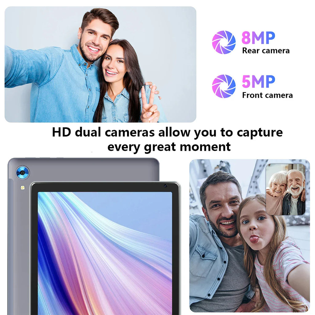 10 Inch Tablet Android 14 16GB RAM 128GB ROM 1TB Expand Octa-Core Wide vine L1 With Stylus Keyboard Mouse for Work.