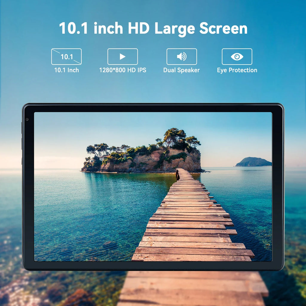 10 Inch Tablet Android 14 16GB RAM 128GB ROM 1TB Expand Octa-Core Wide vine L1 With Stylus Keyboard Mouse for Work.