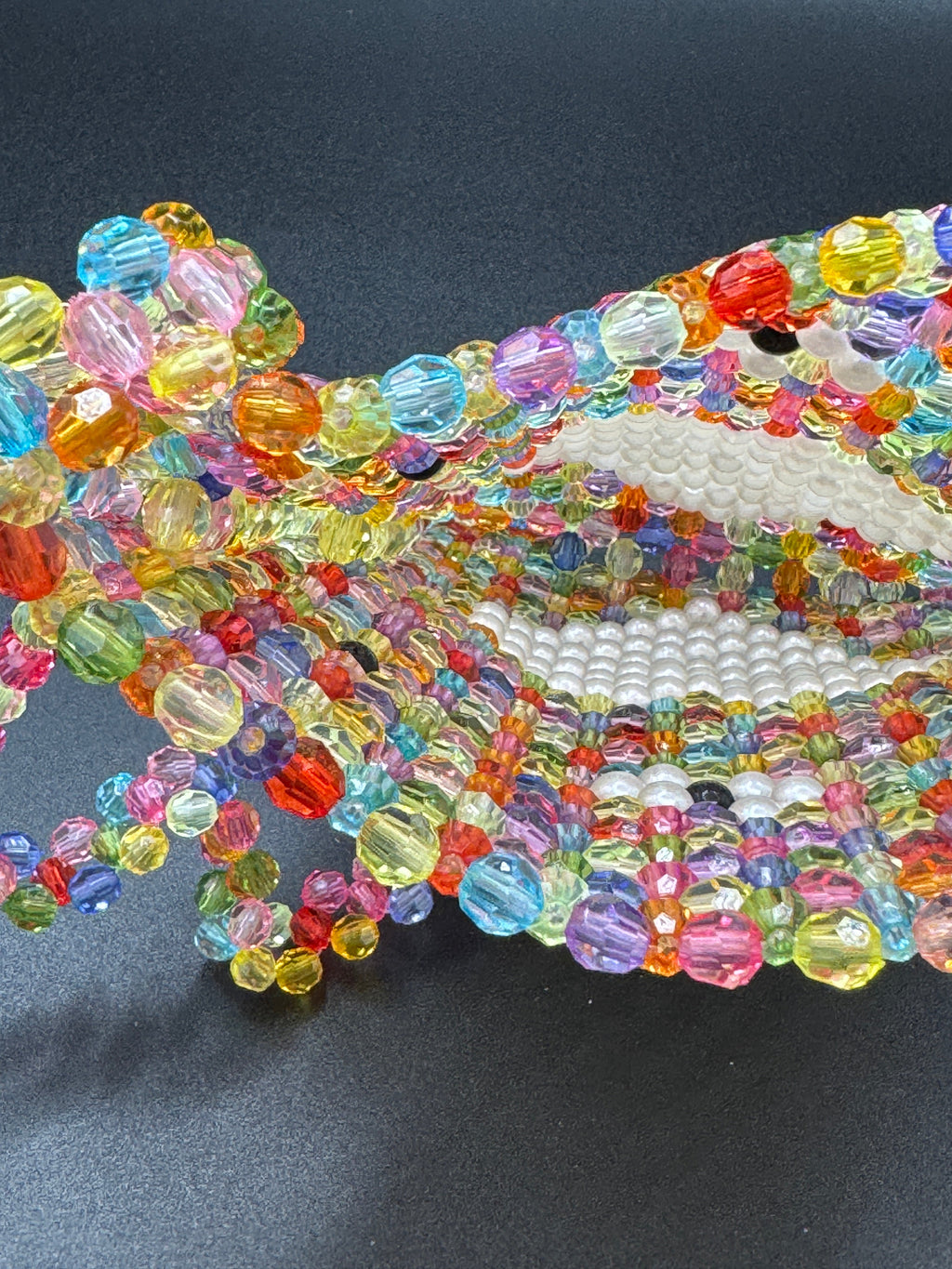 Bari Lynn Girls Rainbow Beaded Gummy Bear Bag