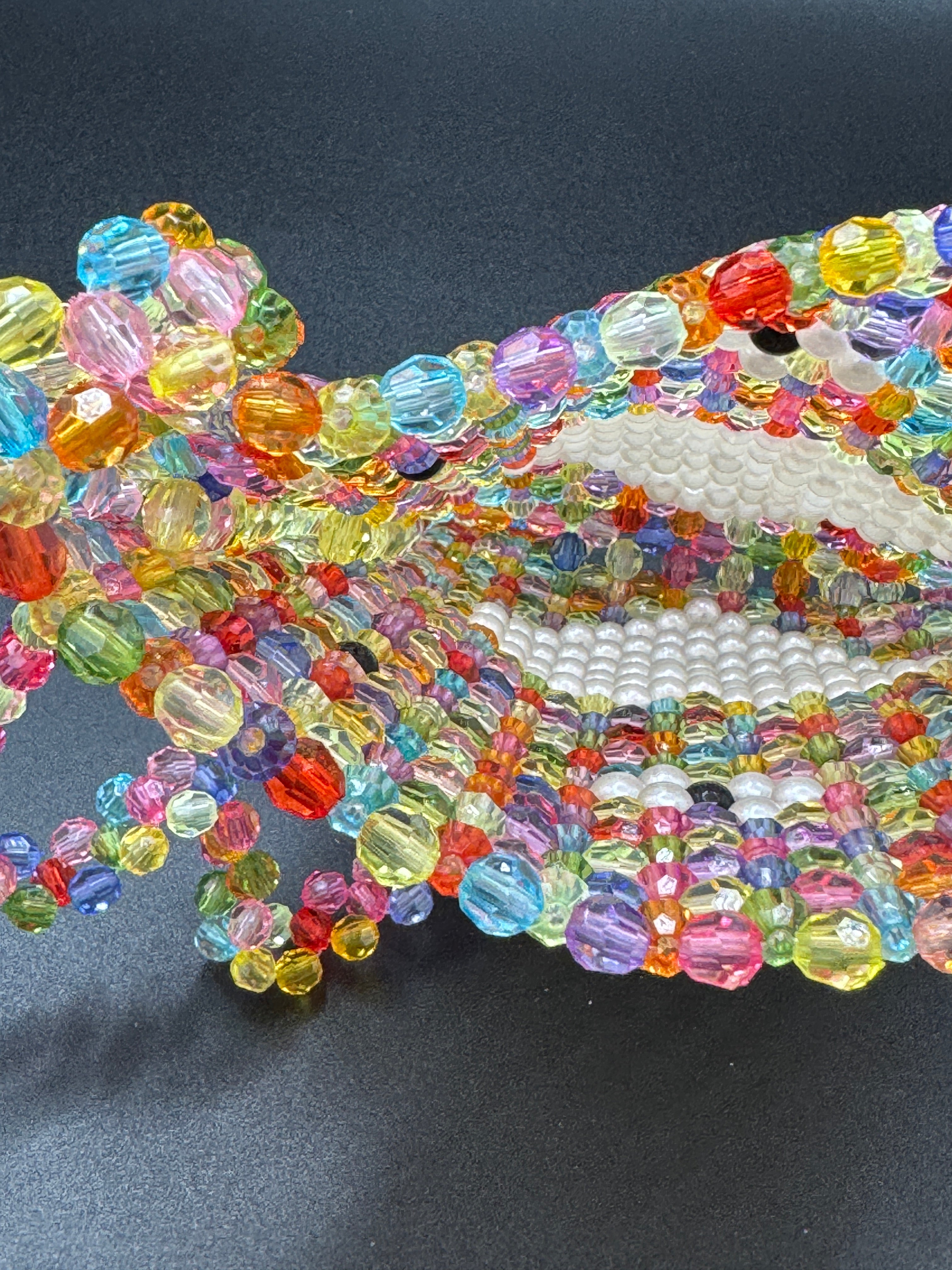 Bari Lynn Girls Rainbow Beaded Gummy Bear Bag