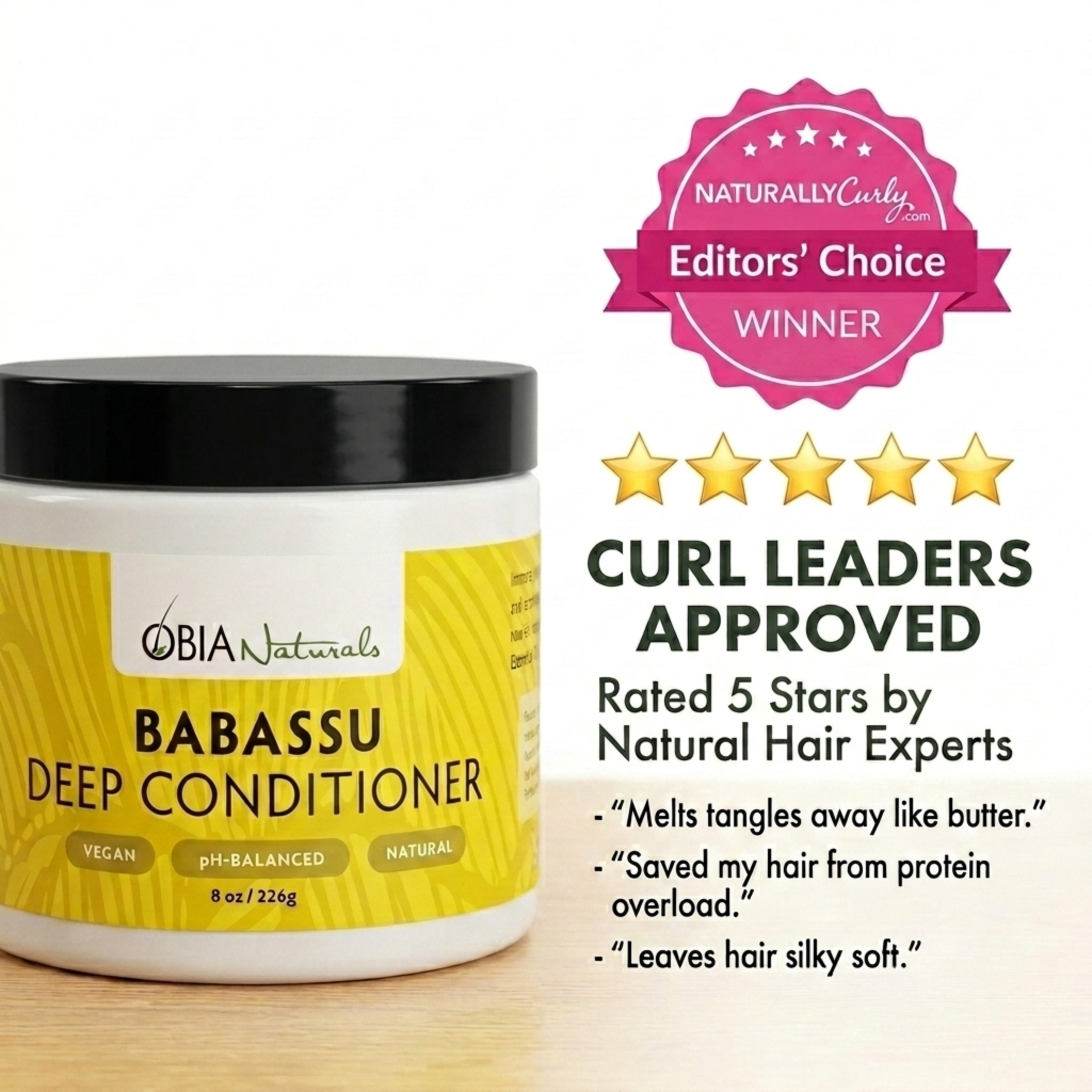Babassu Deep Conditioner — Protein-Free for Dry, Curly Hair