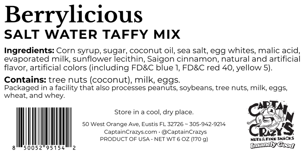 Berrylicious Salt Water Taffy Mix