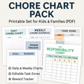 Chore Chart Pack – Printable Set for Kids & Families (PDF)