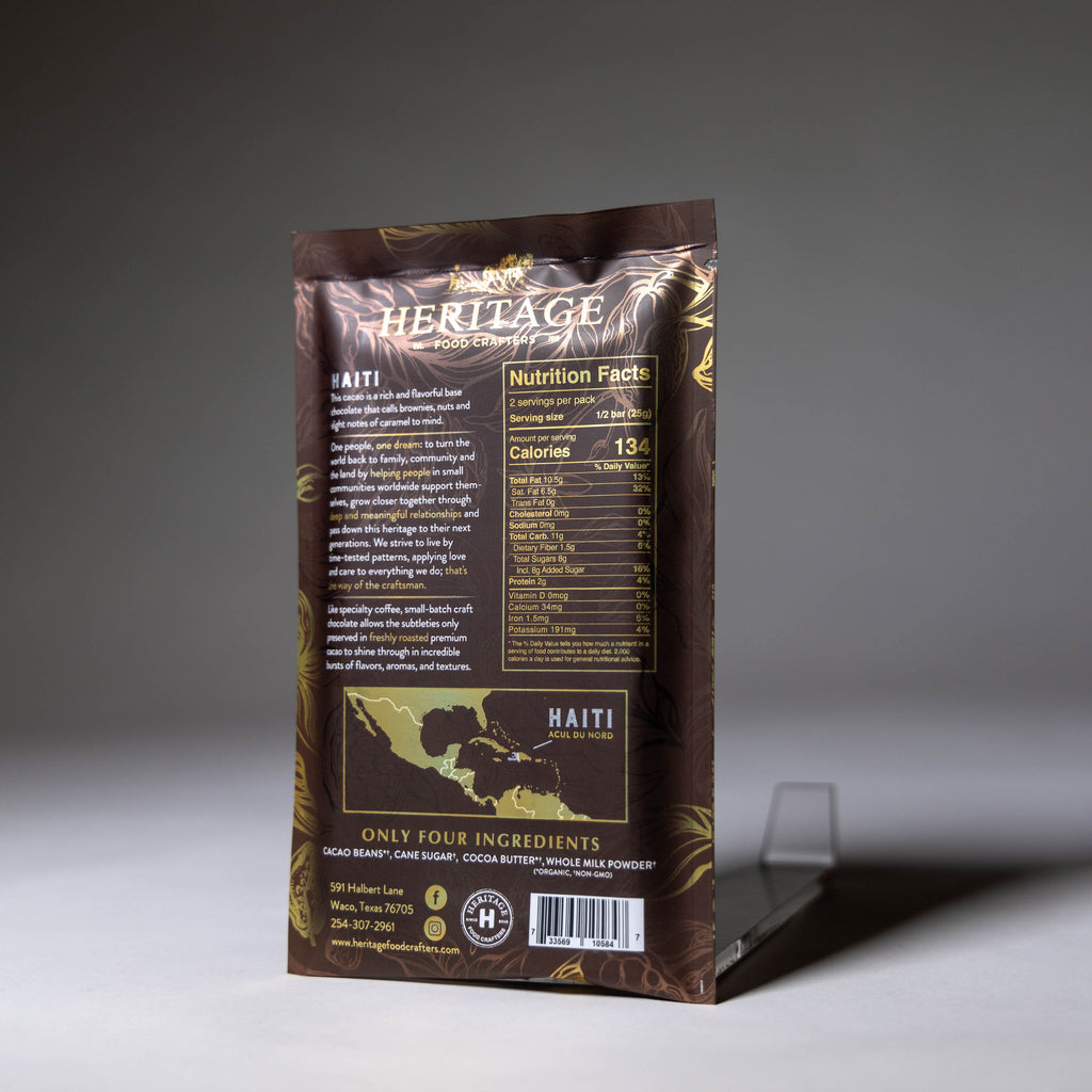 58% Haiti Milk Chocolate Bar 50g