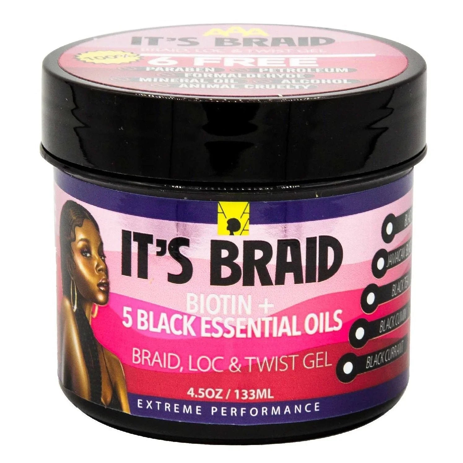 African Anti-Aging Braid, Loc & Twist Gel with Biotin — 4.5 oz