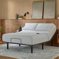 Adjustable Bed Frame with Head Lift, Foldable Design, Removable Legs for Split Cal King Size