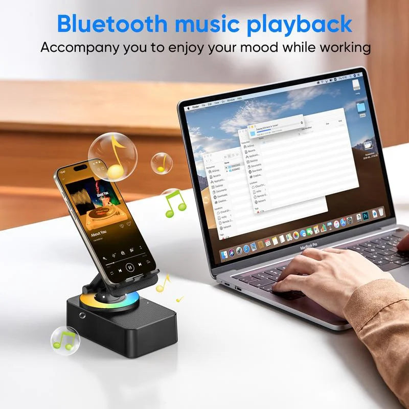 Wireless Audio Bluetooth Speaker Power Bank, 5 in 1 Emergency Charging LEDPhone Holder Festival Gifts for Friend Family