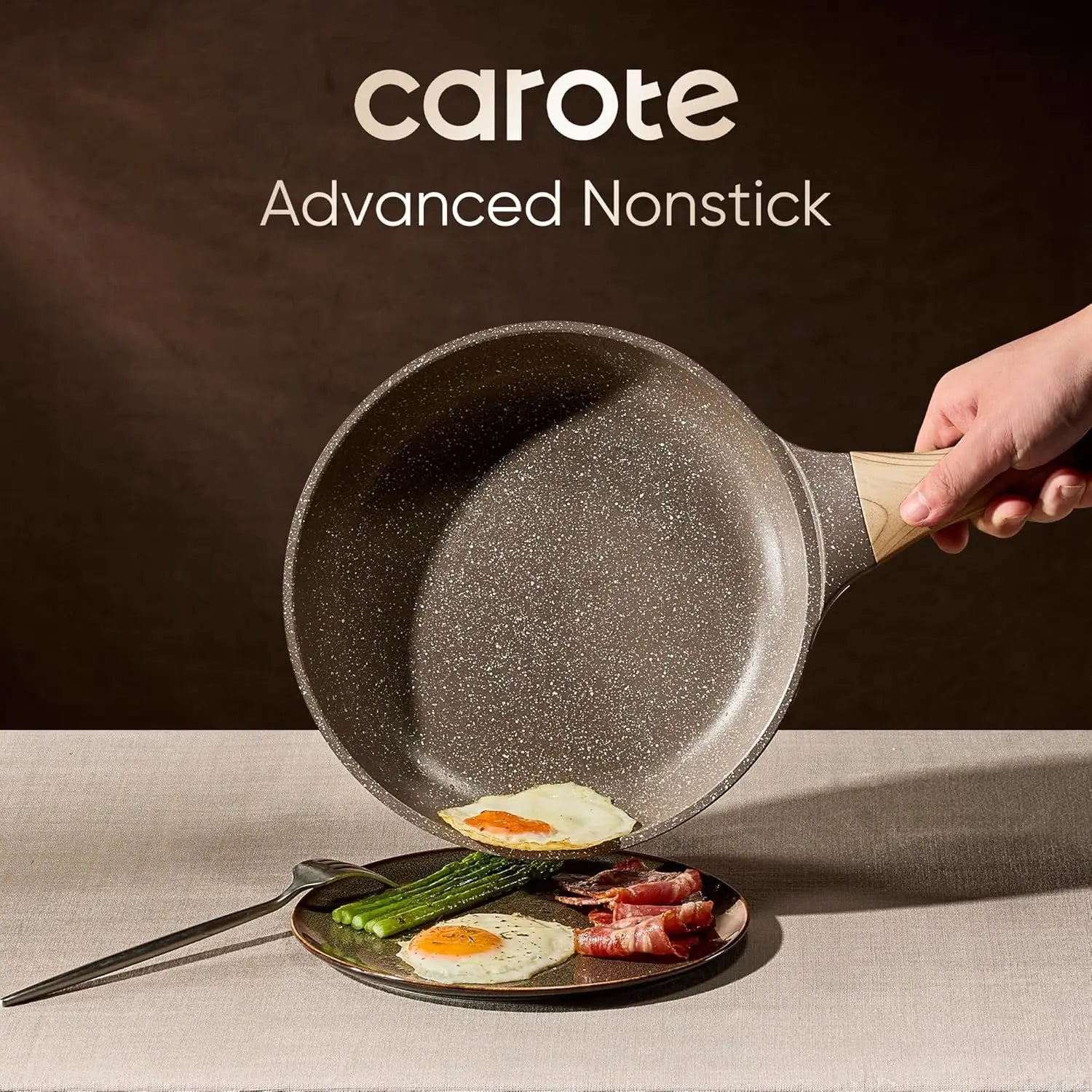 26PCS Pots and Pans Set, Non Stick Cookware Set Induction Cook Ware, PFOA Free.