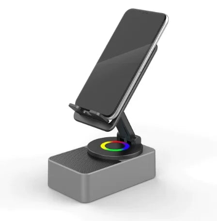 Wireless Audio Bluetooth Speaker Power Bank, 5 in 1 Emergency Charging LEDPhone Holder Festival Gifts for Friend Family