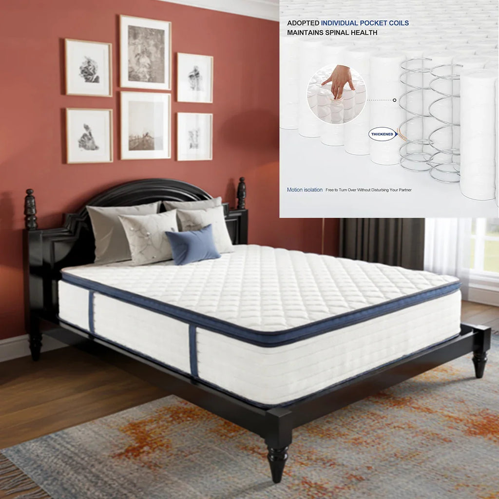 Hybrid Gel Memory Foam Queen Mattress, Firm, Cooling