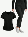 (Four-piece set) Scrubs Uniform Women's, Elastic Sports Nurse Uniform, Breathable Scrub.