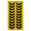 10 Pairs False Fluffy Russian Strip Lashes 3D Fake Lashes