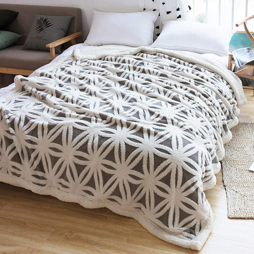 Sided Couch Sofa Bed Blanket (Grey, 71''X 80'')