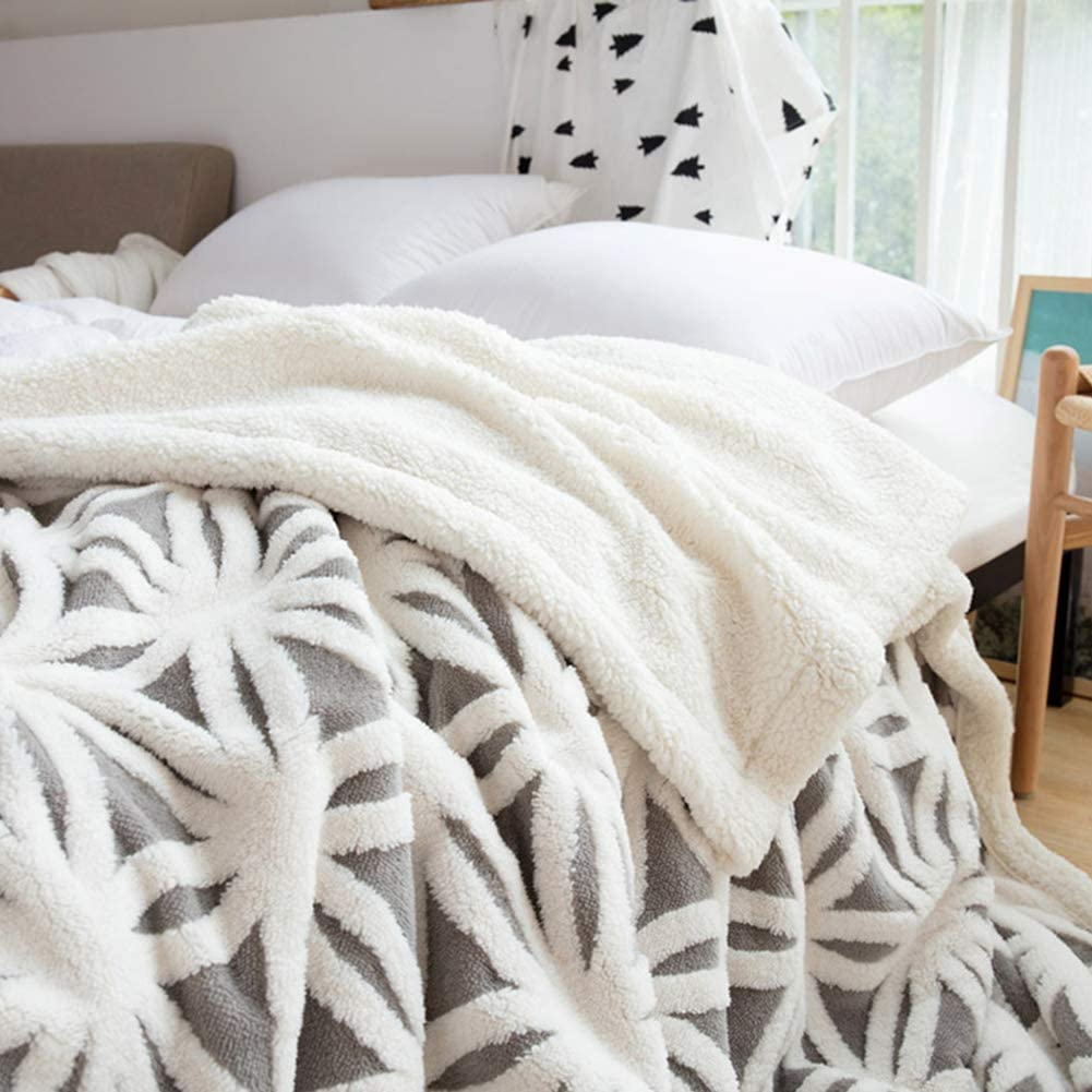 Sided Couch Sofa Bed Blanket (Grey, 71''X 80'')