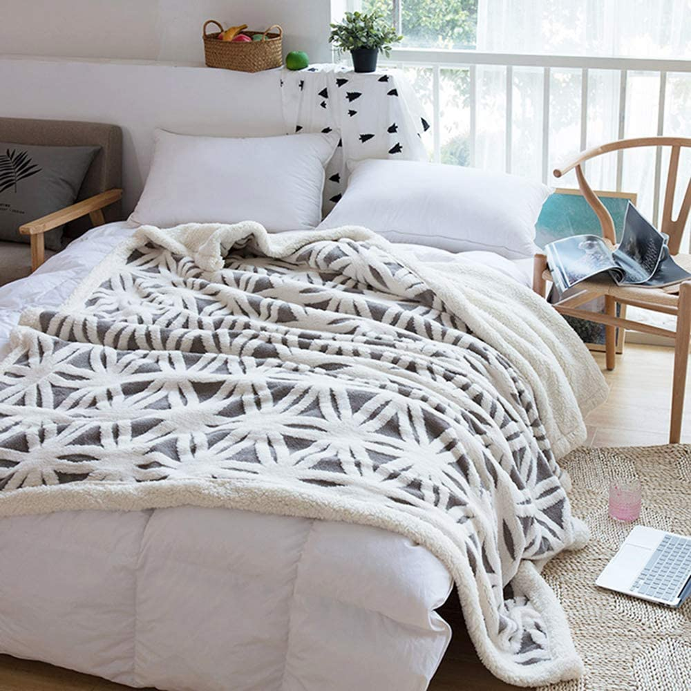 Sided Couch Sofa Bed Blanket (Grey, 71''X 80'')