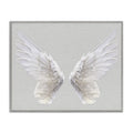 Elevate Your Space with the Industries Angel Wings Grey Framed Religious Painting - 11 x 14 Canvas Art Print