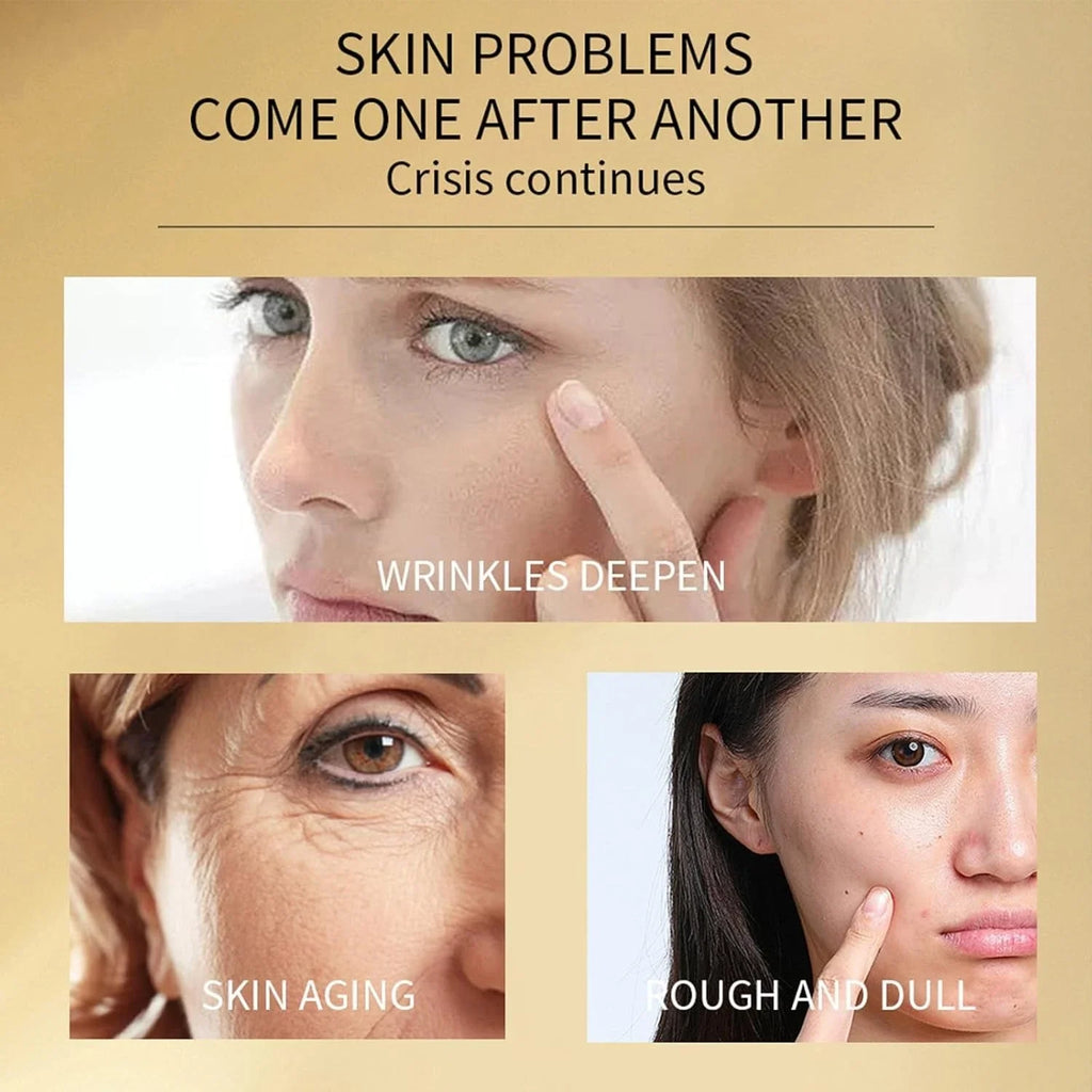 Anti-Wrinkle Vitamin C Face Serum 2 Pack | 24K Gold Collagen Boost | 99.9% Pure Gold | 30ml Each