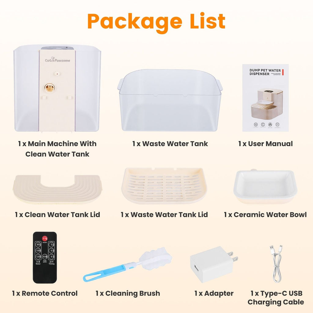 Smart Pet Water Fountain Automatic Cat Water Dispenser 4.5L Cordless Rechargeable Dog Water Fountain Self-Refill with 3 Adjustable Volume 3 Time Intervals Remote Control Cleaning Brush