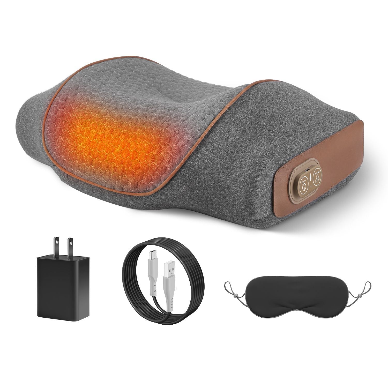 3-in-1 Neck Massager Pillow Ergonomic Massager with Heating Vibration Air Compression 30Min Timer for Neck Back Shoulder Pain Relief