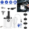 1Pc 3L Manual Brake Bleeder Kit One Person Brake Bleed Vacuum Pump Automotive Brake Fluid Bleeding Kit with 1L Waste Oil Bottle 4 Master Cylinder Adapters Gloves Funnel Fit for Most Vehicles