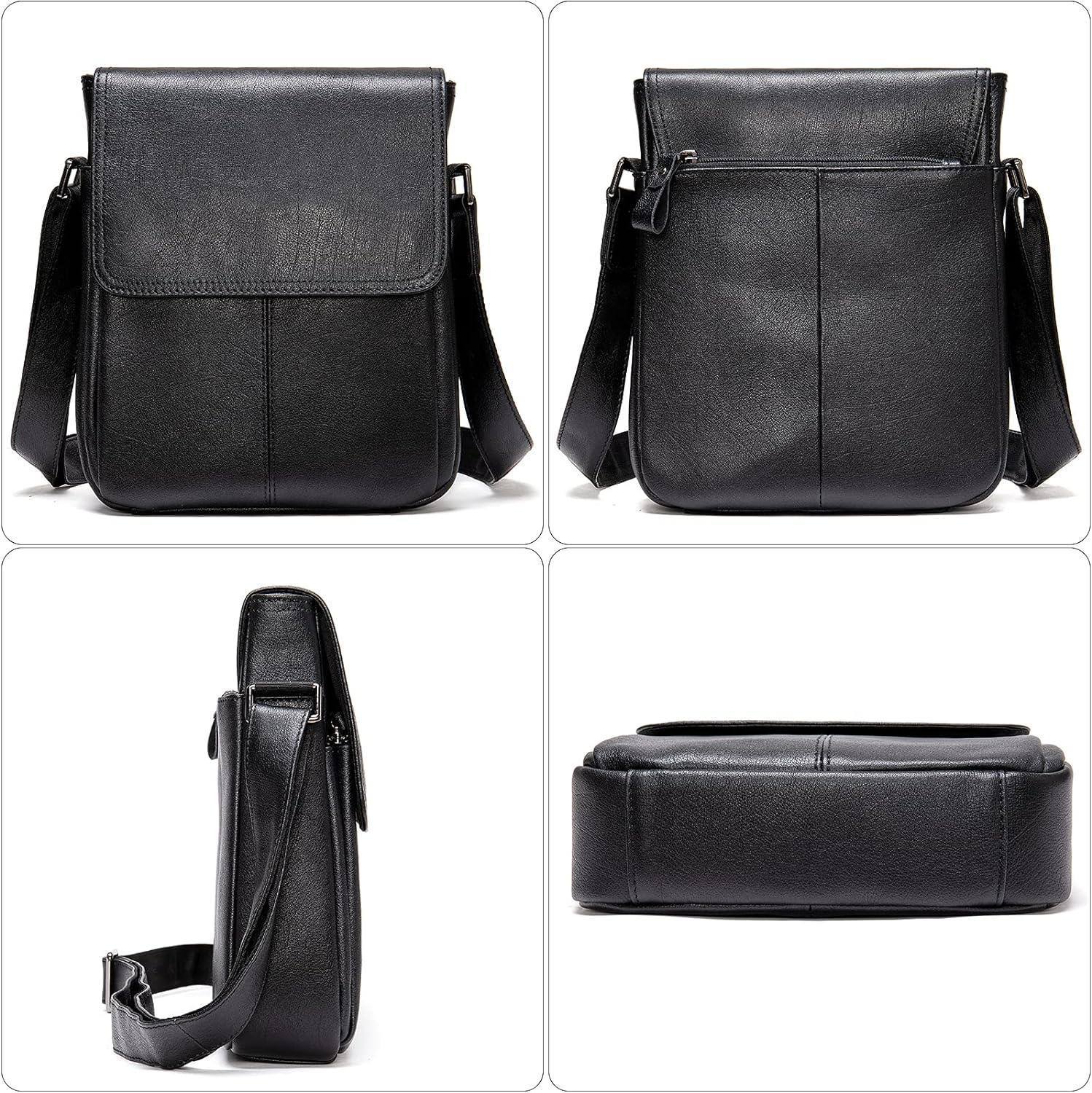 Men's Full-Grain Leather Sling Bag – Refined Business Carry