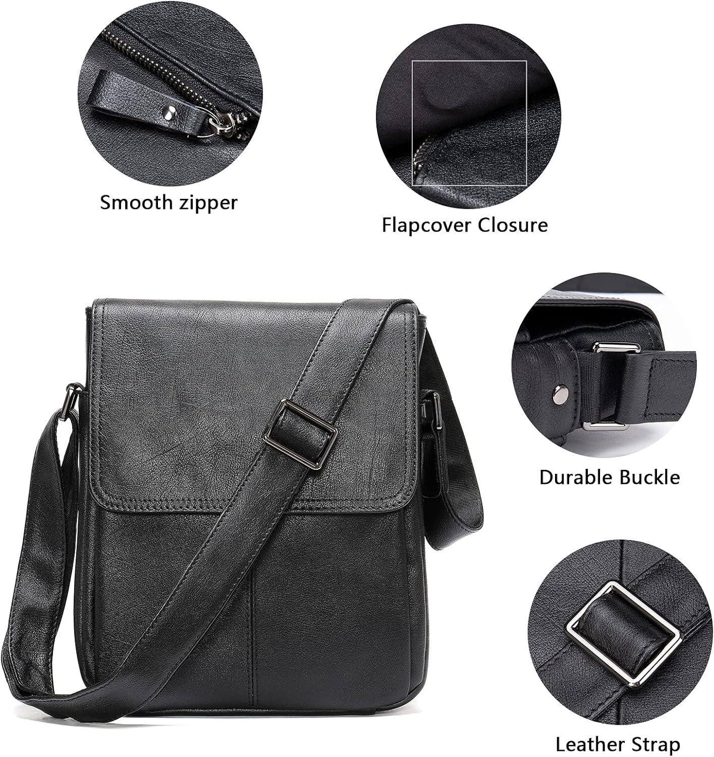 Men's Full-Grain Leather Sling Bag – Refined Business Carry