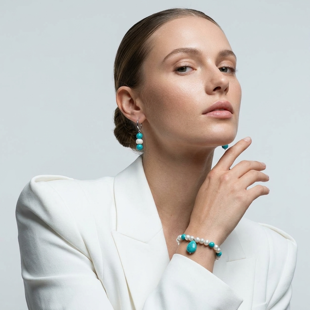 Turquoise Bracelet and Earring Set