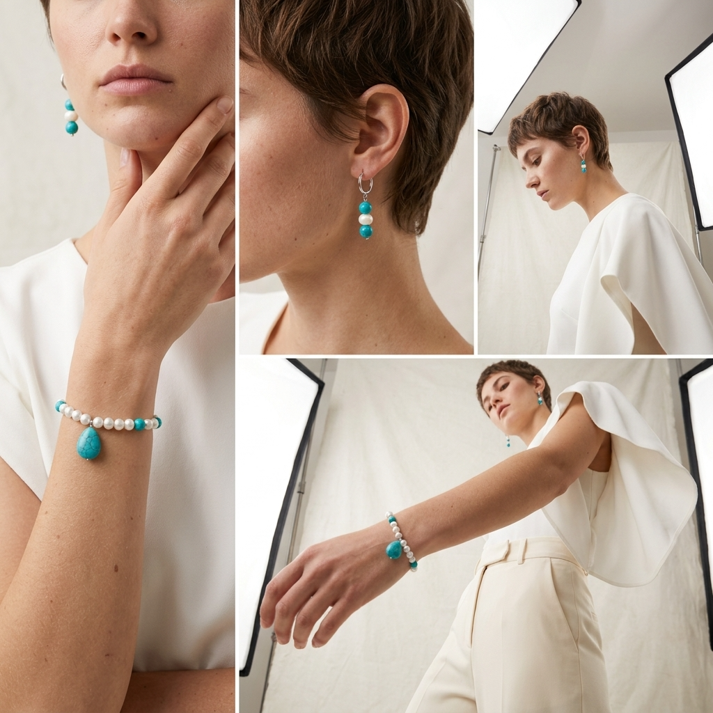 Turquoise Bracelet and Earring Set
