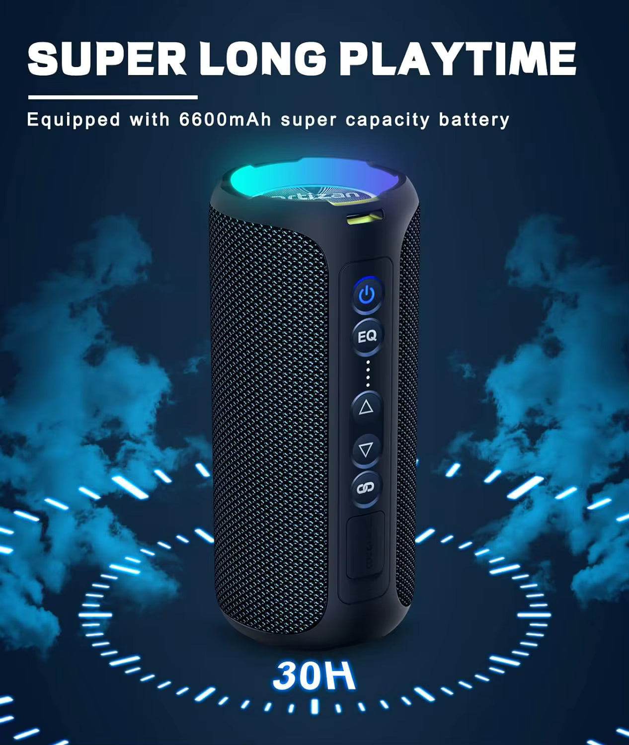 Ortizan 40W Portable Bluetooth Speaker with IPX7 Waterproof Design for Ultimate Portability