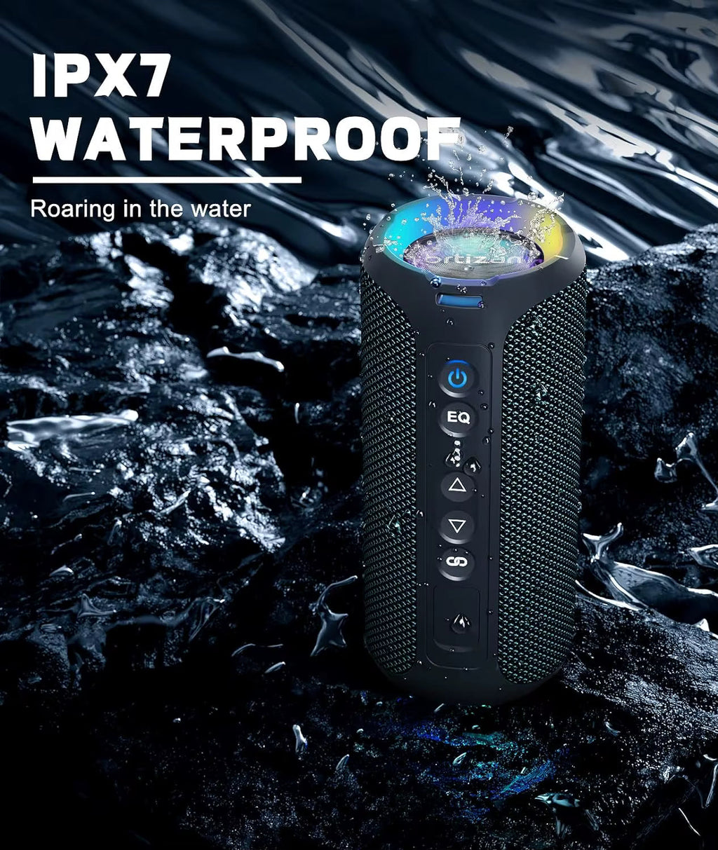 Ortizan 40W Portable Bluetooth Speaker with IPX7 Waterproof Design for Ultimate Portability