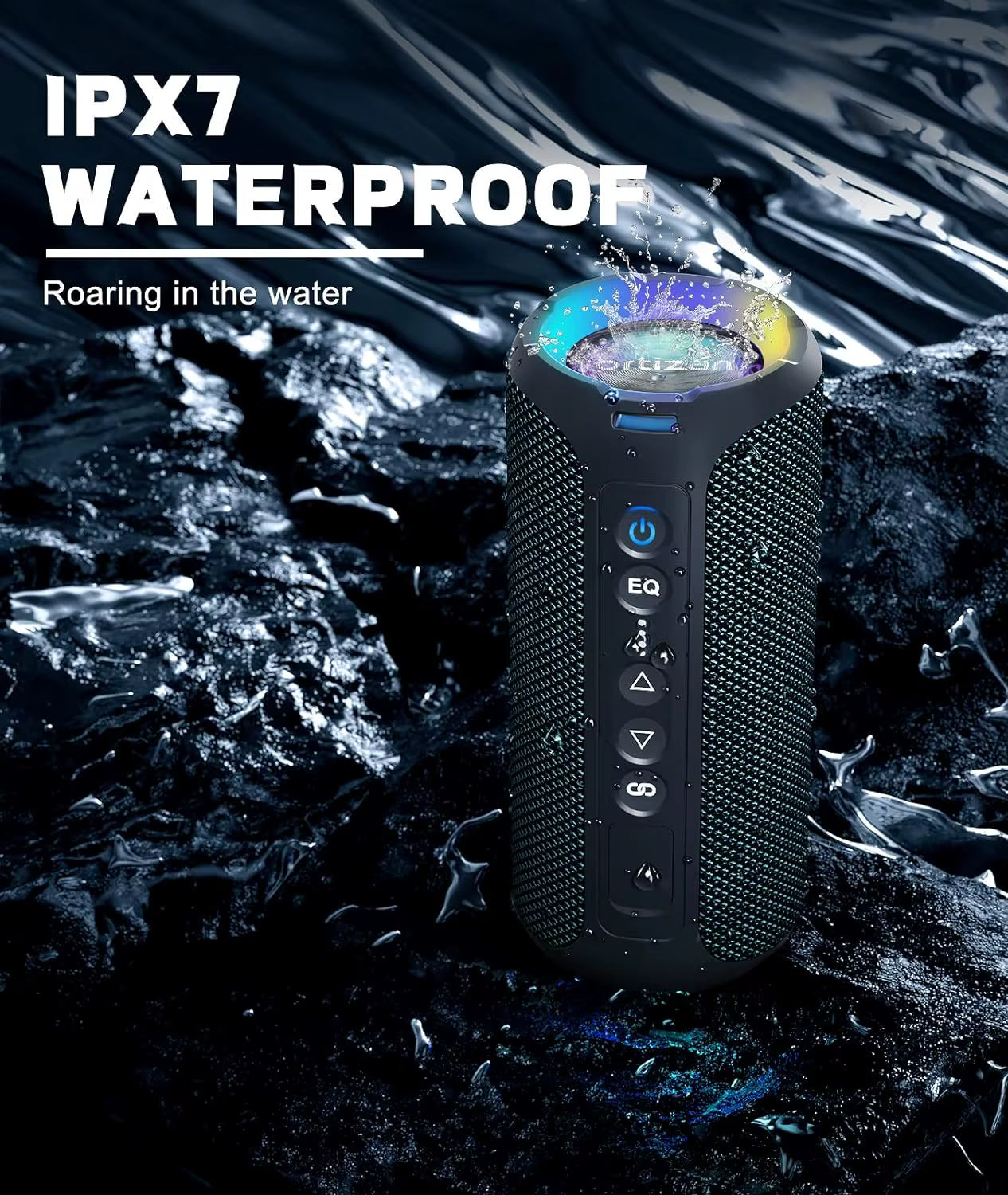 Ortizan 40W Portable Bluetooth Speaker with IPX7 Waterproof Design for Ultimate Portability